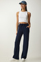 Women's Navy Blue Pocket Camisole Sweatpants MC00219