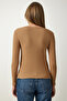 Women's Biscuit Square Neck Corded Knitted Blouse GT00052 - 5