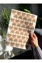 Handmade with love heart cut 4 cm 45 pieces kraft appearance sticker, handmade label, custom cut - 3