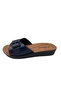 Women's Navy Blue Buckle Ultra Light Walking Slippers - 3