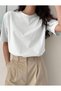 Λευκό απλό μπλουζάκι Oversize - 2