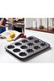 3 Pieces of 12 Muffin Cake Molds - Fireproof Tray for Cupcakes and Muffins - Cake - Cookie - Pie - Donut - 2