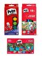 Painting Set of 3 - 12 Long Crayons + 12 Watercolors + 12 Pastel Paints