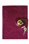 Suede Leather Memory Book with Padlock