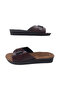 Women's Burgundy Buckle Ultra Light Walking Slippers