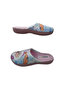 Girl's Pink-Blue Princess Figured Indoor Slippers