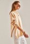 Women's Beige V-Neck Knitwear Sweater Stk272 - 5
