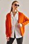 Women's Orange Soft Knitwear Cardigan Stk232 - 4