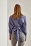 Women's Lilac Knitted Tie-Up Knitwear Cardigan Stk162 - 3