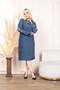 BLUE SELF SILVERY SLEEVE ROCKED UNITED DRESS - 2