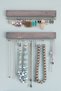 Set of 2 Gray Color Wooden Jewelry Organizer Necklace Bracelet Watch Glasses Wall Hanger Organizer