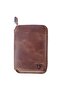 Mini Zippered Wallet Genuine Leather / Brown / Smoky