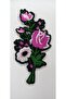 5X10Cm Flower Embroidery Coat of Arms Patch with Stick-On Patch Uitle