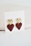 Women's Vip Series Enameled Heart Figure Earring Set