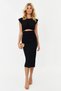 Black Lined Stone Accessories Low Waist Knitted Evening Dress Night Homecoming Dress Tprss24El00007