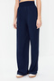 Lacivert Wide Leg/Geniş Paça Beli Lastikli Dokuma Pantolon TWOSS22PL00024 - 8