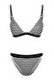 Çizgili Dokulu Üçgen Kaplı Regular Normal Bel Bikini Takımı TBESS24BT00060 - 6
