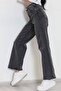 Morcelo 90's Snow Wash Blue Lycra Super High Waist Loose Jeans Palazzo Trousers - 5