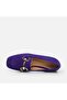 Genuine Leather Purple Women's Thick Heel - 3