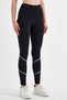 Women's Black Laser Cut Garnished Sports Leggings - 5
