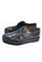 High Sole Lace-Up Black Men's Shoes - 3