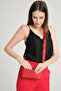 West Adjustable Cross Handle and Shoulder Strap Mini Red Women's Bag with Magnet and Zipper - 2