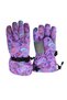waterproof girls' beanie gloves set 4-8 mourning skiing and snowboard beanie gloves purple mermaid - 3
