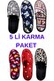 Daily Women's Closed-Front Washable Winter Dowry Guest Slippers with Sponge Inside, 5-Piece Set 253 - 5