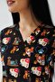 Women's Lycra Bat Sleeve Nurse Doctor Print Single Top Jersey - 2