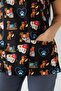 Women's Lycra Bat Sleeve Nurse Doctor Print Single Top Jersey - 3