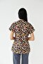 Women's Lycra Bat Sleeve Nurse Doctor White Butterfly Patterned Single Top Jersey - 3