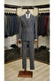 Men's Striped Double Breasted Suit Italian Style Slim Fit Jacket Pants - 6