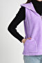 Women's Lilac Short Fleece Vest - 4