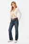 Dark Blue Low-Rise Straight Cut Straight 100% Cotton Non-Stretch Jeans TWOSS24JE00100 - 6
