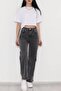 Morcelo 90's Snow Wash Blue Lycra Super High Waist Loose Jeans Palazzo Trousers - 3