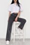 Morcelo 90's Snow Wash Blue Lycra Super High Waist Loose Jeans Palazzo Trousers - 8