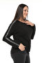 Large Size Fashion Stone Band Detailed Raglan Sleeve Sweatshirt - 3