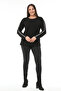 Large Size Fashion Stone Band Detailed Raglan Sleeve Sweatshirt - 2