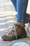 P1490ns Men's Sand Beige Leather Laced Military Boots ShoesA. P1490NS - 2