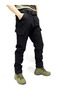 Men's Waterproof Fleece-Lined Tactical Outdoor Black Softshell Trousers - 3