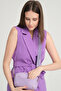 West Adjustable Cross Handle and Shoulder Strap Mini Lilac Women's Bag with Magnet and Zipper - 2