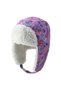 waterproof girls' beanie gloves set 4-8 mourning skiing and snowboard beanie gloves purple mermaid - 2