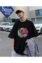 Hokusai Tiger Printed Black Color Unisex Oversize T-shirt Le Savu