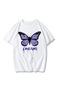 Butterfly Dreams Printed White Color Unisex Oversize T-shirt Le Savu - 2