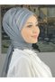 Luxury Topkapı Model Stoned Glitter Short Evening Dress Dark Gray Ready Shawl - Dark Gray - BUTIK AMBAR - 6