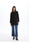 Crew Neck Plain Long Sleeve Women's Sweatshirt Tunic - 3