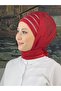 Luxury Topkapı Model Stoned Glitter Short Evening Dress Red Ready Shawl - Red - BUTIK AMBAR - 2