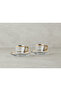 Ador Glass 4-Piece Coffee Cup Set for 2 People Gold