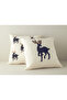 Deer Throw Pillow Cover Ecru - 3
