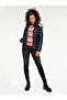 Fixed Hooded Quilted Padded Black Coat with Logo Dw0Dw08588-Bds - 2